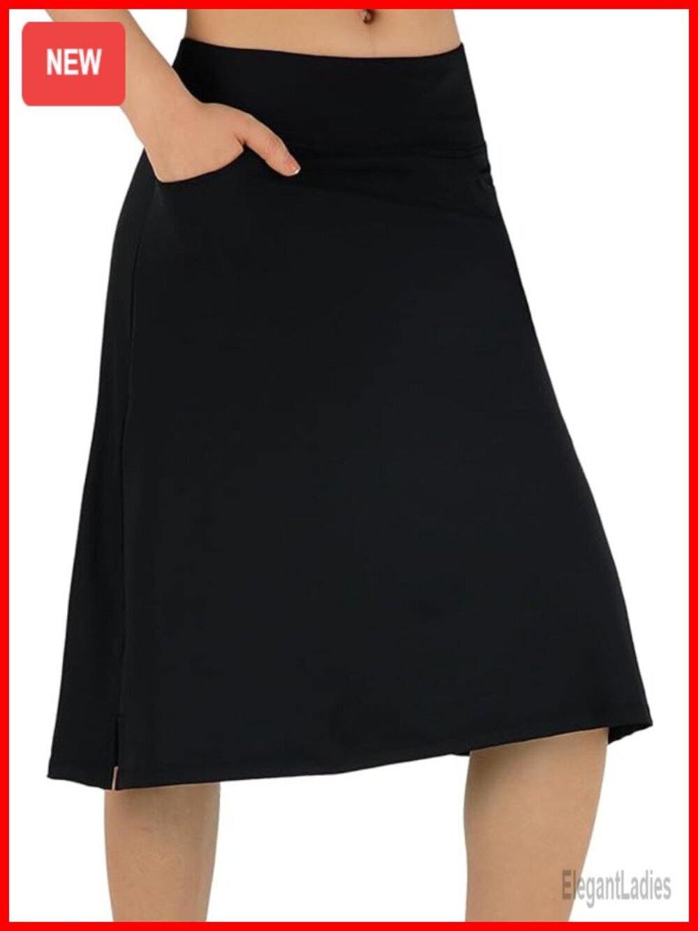 Women's Skorts with Pockets, High Waisted Midi Athletic Skort
